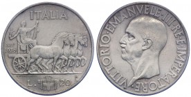 Vittorio Emanuele III (1900-1943) 20 Lire "Impero" 1936 XIV - RARA - Ag
SPL