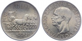 Vittorio Emanuele III (1900-1943) 20 Lire "Impero" 1936 XIV - RARA - Ag
SPL/FDC