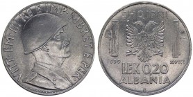 Albania - Vittorio Emanuele III (1939-1943) 0,20 Lek 1939 XVIII 
FDC