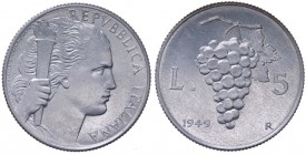 5 Lire "Uva" 1949 - Italma
qFDC