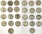 Lotto da n.13 medagliette in Ag 925 riproduttive monete pre-unitarie