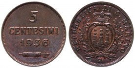 Vecchia Monetazione (1864-1938) 5 Centesimi 1936 - Cu
FDC