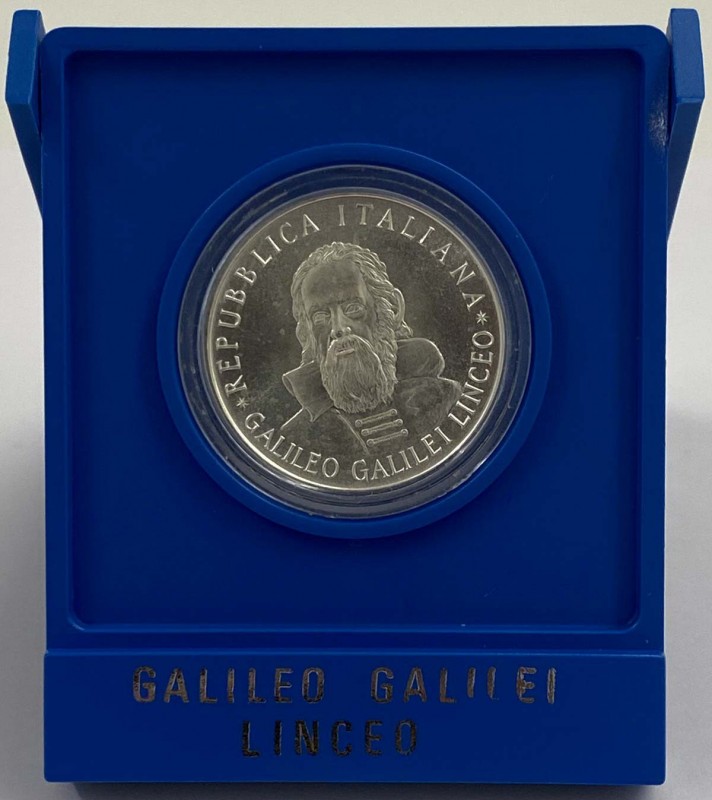 Repubblica Italiana - 500 lire commemorativi Galileo Galilei 1982 - in cofanetto...