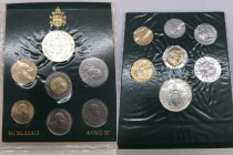 Vaticano - Pontificato di Giovanni Paolo II - Serie composta da 7 Valori Anno XI 1989 - Presente 1000 Lire in Ag
