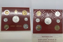 Vaticano - Pontificato di Giovanni Paolo II - Serie composta da 7 Valori Anno XIII 1991 - Presente 1000 Lire in Ag