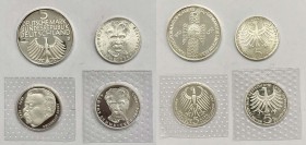 Germania - Lotto n.4 monete da 5 Mark - 5 Mark 1975 G - 5 Mark 1975 G - 5 Mark 1975 J - 5 Mark 2004 D