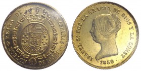 Spagna - Isabella II (1833-1868) 100 Reales 1850 - Madrid - Au Gr. 8,20 
FDC