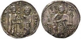 Serbia - Stefan Urosius I (1241-1271) Contraffazione del Grosso Matapan - Ag gr.1,72