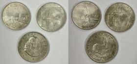 Lotto n.3 Monete mondiali: South Africa 50 Cent 1964 - Finlandia 10 Markaa 1971 - Austria 100 Scellini 1976 - Ag