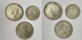 Lotto n.3 Monete mondiali: Romania 500 Lei 1944 - South Africa 5 Shillings 1952 - Turchia Piastra - Ag