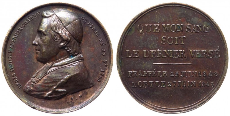 Francia - Denis Auguste Affre - Arcivescovo di Parigi 1848 - Ae gr.10,50 Ø mm26