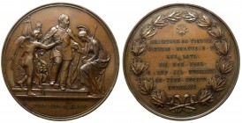 Vittorio Emanuele II (1861-1878) Medaglia 1871 - Ae gr.234,2 Ø mm75