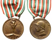 Vittorio Emanuele III (1900-1943) Medaglia 1°Guerra Mondiale 1915-1918 - Ae con nastrino gr.16,85 Ø mm32