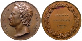 Vittorio Alfieri (1749-1803) Medaglia s.d. Torino - Ae gr.56,78 Ø mm43 
SPL