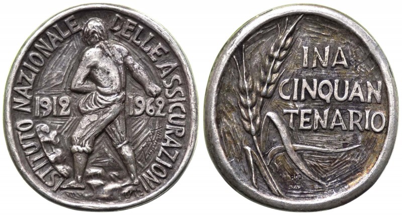 Istituto Nazionale delle Assicurazioni 1912-1962 "Cinquantenario" - Ag gr.27,89 ...