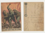 Epoca Fascista - Cartolina 1943 - "Vincere! Per il Nuovo Ordine Sociale, per la Civiltà"