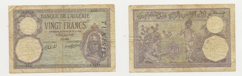 Tunisia - 20 Francs 1941