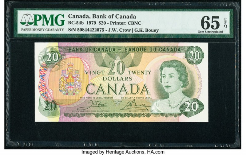 Canada Bank of Canada $20 1979 Pick 93b BC-54b PMG Gem Uncirculated 65 EPQ. 

HI...