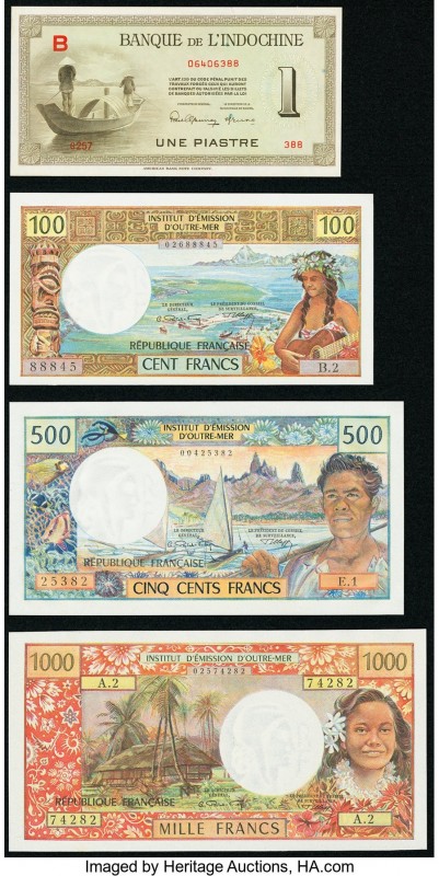 World (French Indochina, New Caledonia) Group Lot of 4 Examples About Uncirculat...