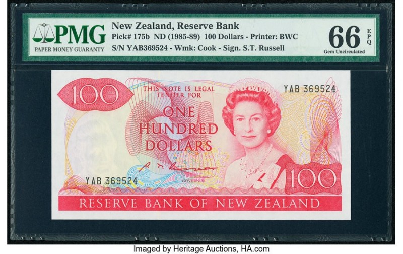 New Zealand Reserve Bank of New Zealand 100 Dollars ND (1985-89) Pick 175b PMG G...