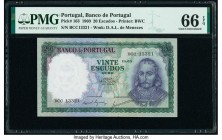 Portugal Banco de Portugal 20 Escudos 26.7.1960 Pick 163 PMG Gem Uncirculated 66 EPQ. 

HID09801242017

© 2020 Heritage Auctions | All Rights Reserve