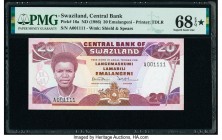 Swaziland Central Bank of Swaziland 20 Emalangeni ND (1986) Pick 16a PMG Superb Gem Unc 68 EPQ S. Fancy serial number 001111.

HID09801242017

© 2020 ...