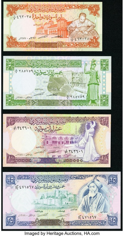 Syria Central Bank of Syria Group Lot of 7 Examples About Uncirculated-Crisp Unc...