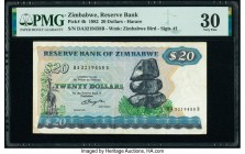 Scarce Key Note for Zimbabwe Reserve Bank of Zimbabwe 20 Dollars 1982 Pick 4b PMG Very Fine 30. 

HID09801242017

© 2020 Heritage Auctions | All Right...