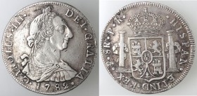 Bolivia. Carlo III. 1759-1788. 8 Reales 1782 PR. Ag.