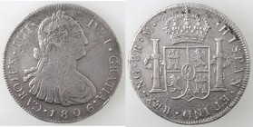 Guatemala. Carlo IV. 1788-1808. 8 reales 1806. Ag.