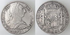 Messico. Carlo III. 1759-1788. 8 Reales 1788 FM. Ag.