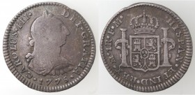 Messico. Carlo III. 1759-1788. Real 1775. Ag.