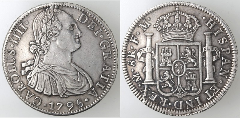 Monete Estere. Messico. Carlo IV. 1788-1808. 8 Reales 1795 FM. Ag. km 109. Peso ...