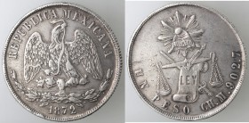 Messico. Prima Repubblica. Peso 1872. Ag.