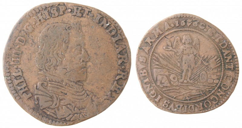 Monete Estere. Olanda. Filippo IV. Token 1660. Ae. Dugn. 4160. Peso gr. 5,81. Di...