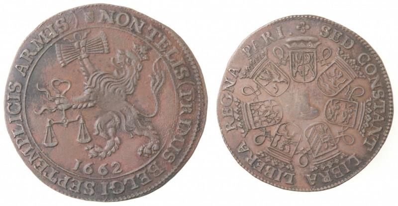 Monete Estere. Olanda. Carlo II. Token 1662. Ae. Peso gr. 8,11. Diametro mm. 35....