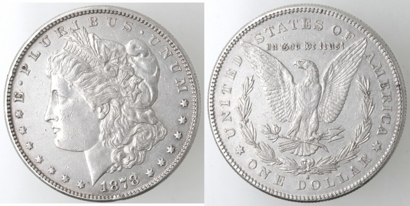 Monete Estere. USA. Dollaro Morgan 1878 S. Ag. KM 110. Peso 26,65 gr. SPL. Colpe...