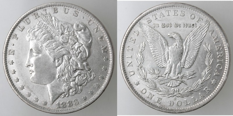 Monete Estere. USA. Dollaro Morgan 1883 O. Ag. KM 110. Peso 26,66 gr. SPL.