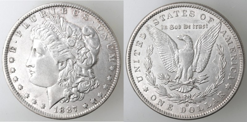 Monete Estere. USA. Dollaro Morgan 1887 O. Ag. KM 110. Peso 26,71 gr. SPL.