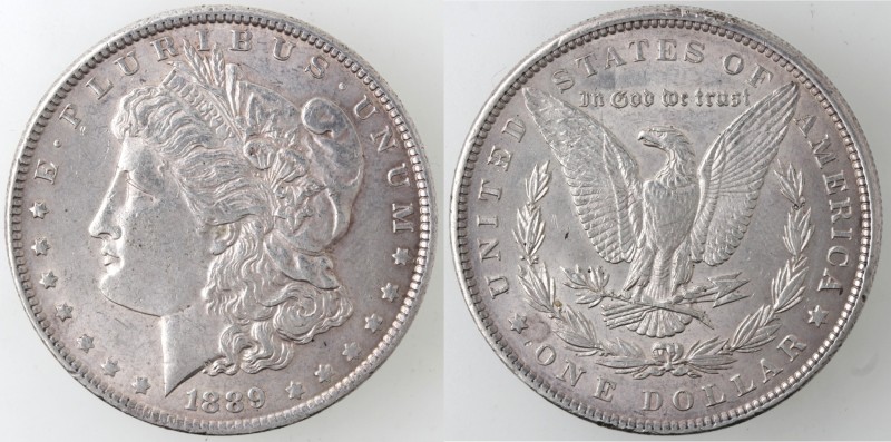 Monete Estere. USA. Dollaro Morgan 1889 Philadelphia. Ag. KM 110. Peso 26,76 gr....