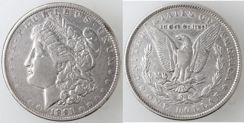 Monete Estere. USA. Dollaro Morgan 1891 Philadelphia. Ag. KM 110. Peso 26,66 gr....