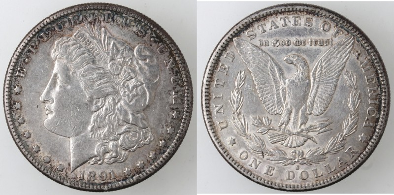 Monete Estere. USA. Dollaro Morgan 1891 S. Ag. KM 110. Peso 26,78 gr. SPL.
