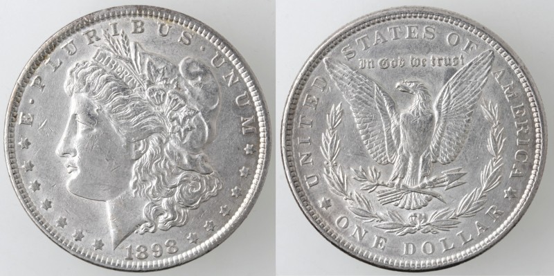 Monete Estere. USA. Dollaro Morgan 1898 Phialdelphia. Ag. KM 110. Peso 26,76 gr....