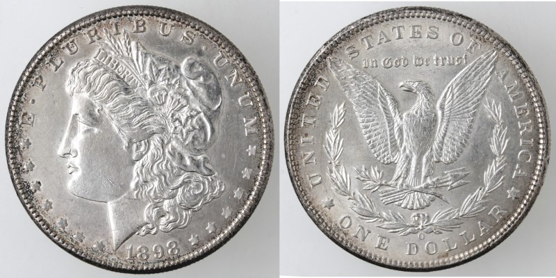 Monete Estere. USA. Dollaro Morgan 1898 O. Ag. KM 110. Peso 26,66 gr. qSPL.