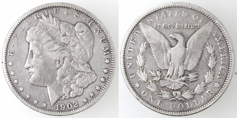 Monete Estere. USA. Dollaro Morgan 1902 Philadelphia. Ag. KM 110. Peso 26,38 gr....