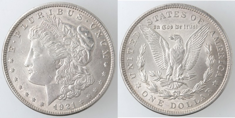 Monete Estere. USA. Dollaro Morgan 1921 Philadelphia. Ag. KM 110. Peso 26,85 gr....