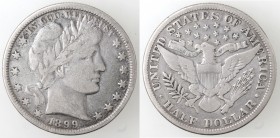 USA. Mezzo Dollaro 1899. Ag.