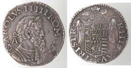Napoli. Carlo V. 1516-1554. Tarì. Sigla A. Ag.