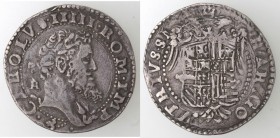 Napoli. Carlo V. 1516-1554. Tarì. Sigla IBR. Ag.