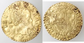 Napoli. Filippo II. 1554-1556. Scudo. Au. P.R. 4a.